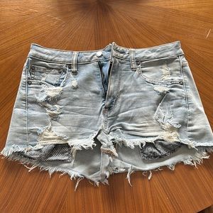 AE ripped Jean shorts